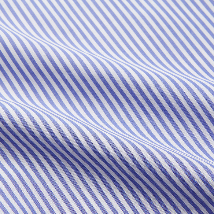 Blue Bengal Stripe Piped Cotton Nightshirt Image 2