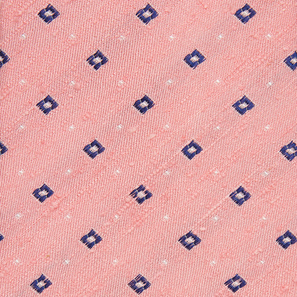 Pink Fine Square Slub Silk Tie Image 1