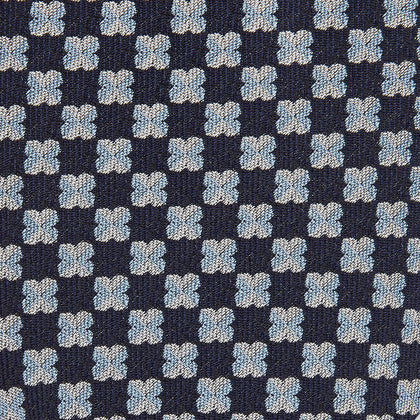 Indigo Graphic Floral Silk Jacquard Tie Image 1