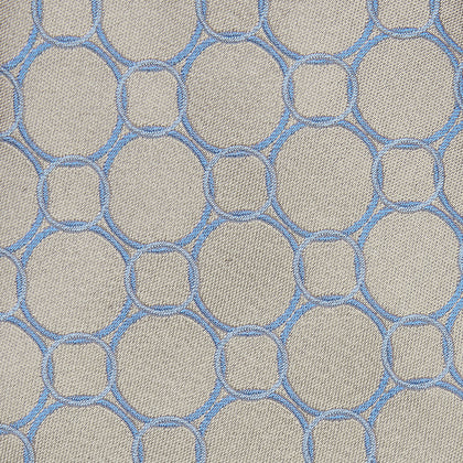 Toffee and Powder Blue Circle Jacquard Silk Tie Image 1