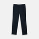 Turnbull & Asser Navy Cotton Chinos—plain, straight-leg trousers with button closure and belt loops, tailored in Italy and featured against a white background.