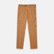 The Tan Garment Dyed Cotton Chinos from Turnbull & Asser, crafted from Italian cotton twill with belt loops, front pockets, and a button closure, are shown laid flat on a white background.