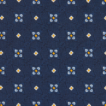 Navy Floral Emblem Tie Image 2