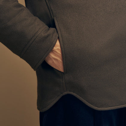 Green Quilted Cashmere Amhurst Overshirt Image 5