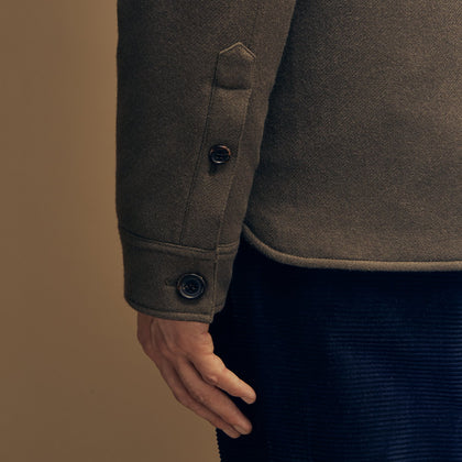 Green Quilted Cashmere Amhurst Overshirt Image 6