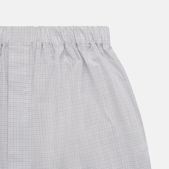 Blue Multi Check Cotton Godfrey Boxer Shorts Image 1
