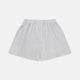 Turnbull & Asser White and Blue Check Cotton Godfrey Boxer Shorts: loose-fitting luxury cotton boxers with a blue check pattern and elastic waistband, shown on a plain white background.