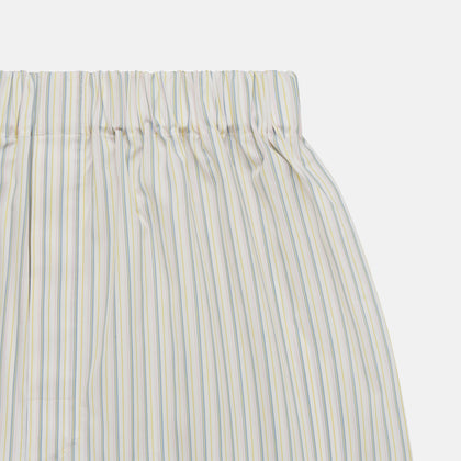 Yellow and Green stripe Cotton Godfrey Boxer Shorts Image 1
