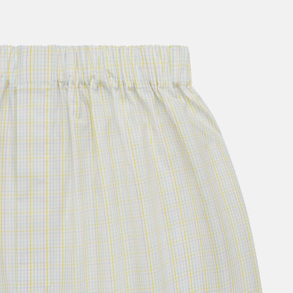 Yellow Multi Check Cotton Godfrey Boxer Shorts Image 1
