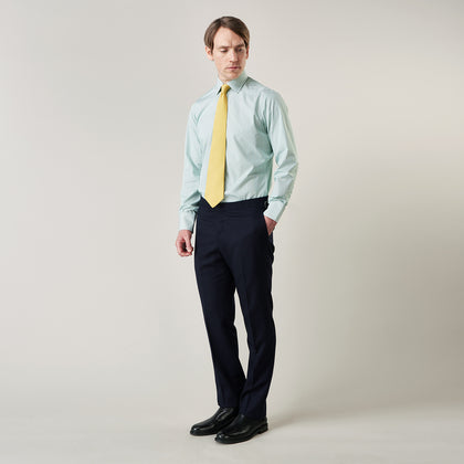 Green Fine Stripe Regular Fit Shirt with T&A Collar Image 8