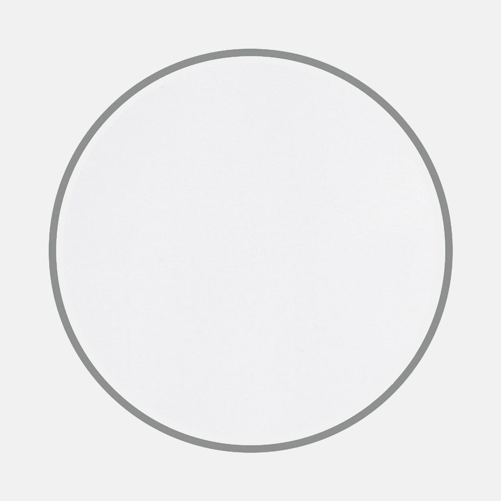 A plain white circle with a thin gray border on light gray, reflecting the clean, crisp style of Turnbull & Asser’s MTM SHIRTS ALL.