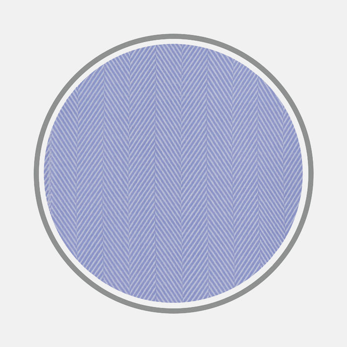 Blue Herringbone Sea Island Quality Cotton Fabric
