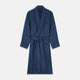 Experience luxurious nightwear with the Turnbull & Asser Navy Piped Silk Spot Gown, featuring elegant white dots for a timeless look.
