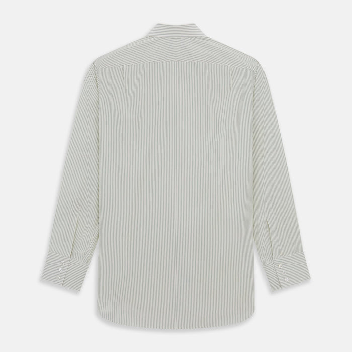 Dark Green Pinstripe Mayfair Shirt Image 4