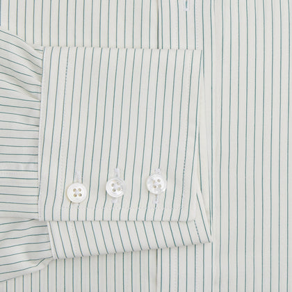 Dark Green Pinstripe Mayfair Shirt Image 2