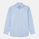 The Turnbull & Asser Tailored Fit Blue Cotton Shirt features a Kent collar and 3-button cuffs—ideal for pairing with a navy suit to complete your smart ensemble.
