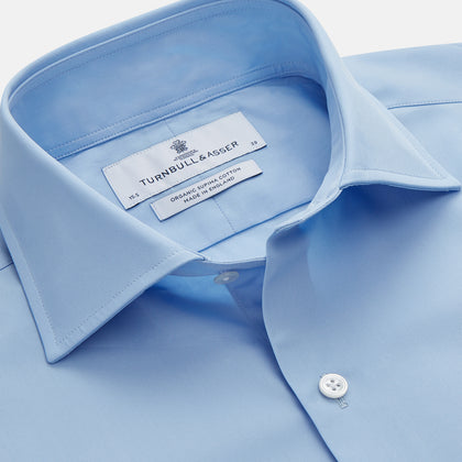Pale Blue Organic Cotton Tailored Fit Hove Shirt Image 1