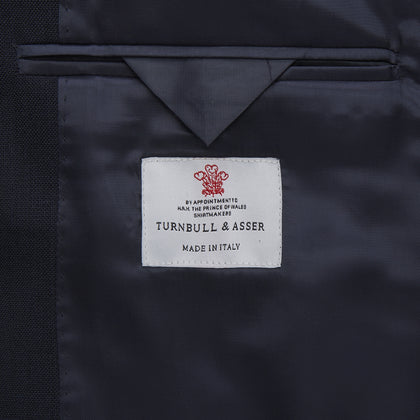 Navy Lightweight Wool Hopsack Traveller Jacket Image 1