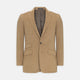 The Turnbull & Asser Camel Cotton Cashmere Corduroy Jacket from the Autumn/Winter collection features notch lapels, a single-breasted button closure, and multiple front pockets. Shown against a plain white background.