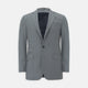 The Dove Grey Escorial Lightweight Wool Jacket by Turnbull & Asser features soft Escorial wool, a notched lapel, two front buttons, three pockets, and a single chest pocket, shown against a plain white background.