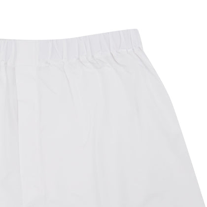 Plain White Cotton Boxer Shorts Image 1