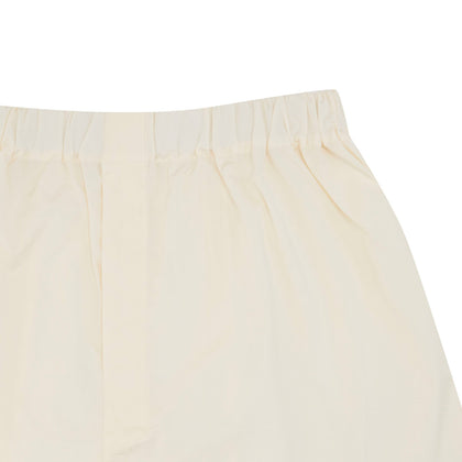 Plain Cream Cotton Boxer Shorts Image 1