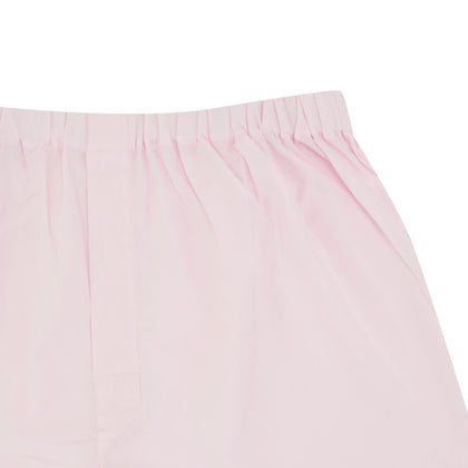 Plain Pink Cotton Boxer Shorts Image 1