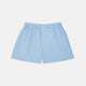 Turnbull & Asser Plain Light Blue Cotton Boxer Shorts for men, featuring an elasticated waistband, displayed flat on a plain white background.