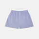 Turnbull & Asser Blue End-On-End Cotton Boxer Shorts with an elastic waistband, shown flat on a plain white background.