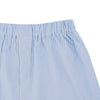 View 2 of product Turnbull & Asser Light Blue Bengal Stripe Cotton Boxer Shorts with an elastic waistband, shown against a plain white background.
