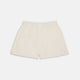 Turnbull & Asser Cream Sea Island Quality Cotton Boxer Shorts for men, featuring an elastic waistband, are shown on a white background.
