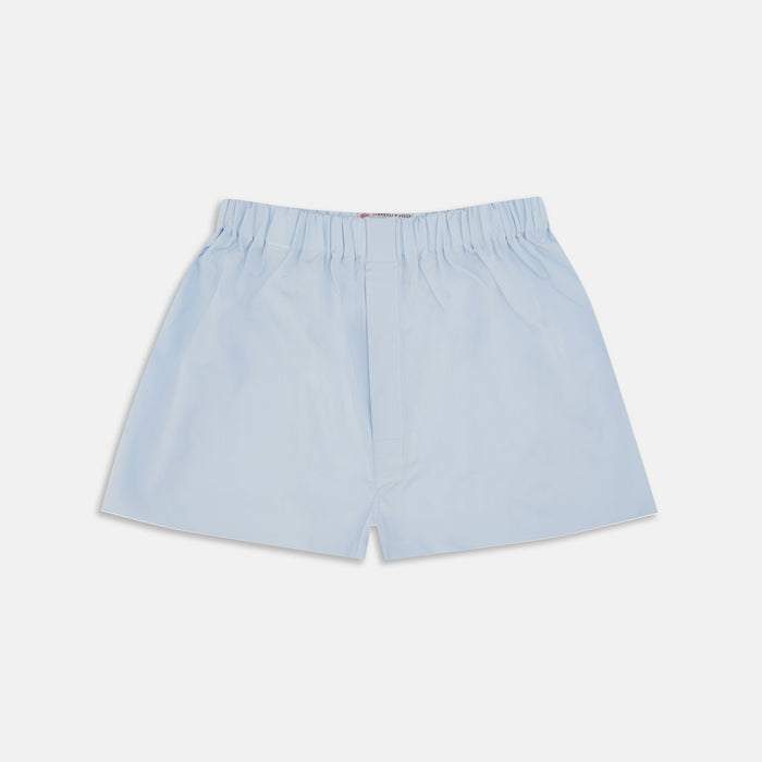 Light Blue Sea Island Quality Cotton Boxer Shorts