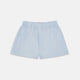 Turnbull & Asser Light Blue Sea Island Quality Cotton Boxer Shorts, crafted from premium cotton with an elastic waistband, displayed flat on a plain white background.