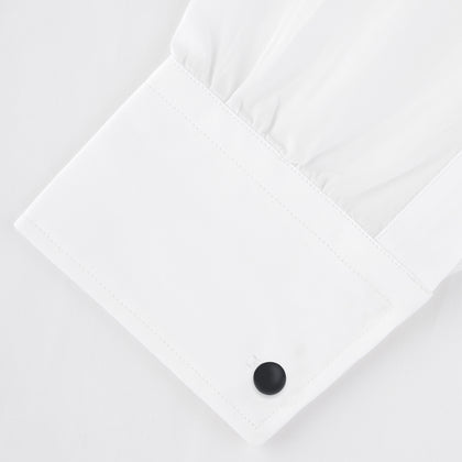Reversible Onyx and Mother-of-Pearl Bulb Sterling Silver Cufflinks Image 3