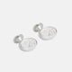 The Turnbull & Asser STERLING SILVER ART CUFFLINKS have oval faces with an engraved swirl pattern, finished elegantly against a plain white background.