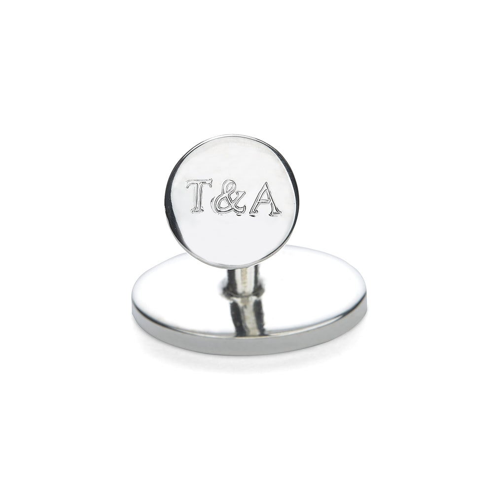 The Turnbull & Asser STERLING SILVER ART CUFFLINKS have oval faces with an engraved swirl pattern, finished elegantly against a plain white background.