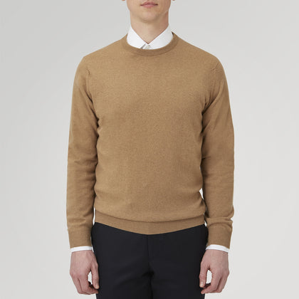 Natural Crew Neck Cashmere Jumper Image 1