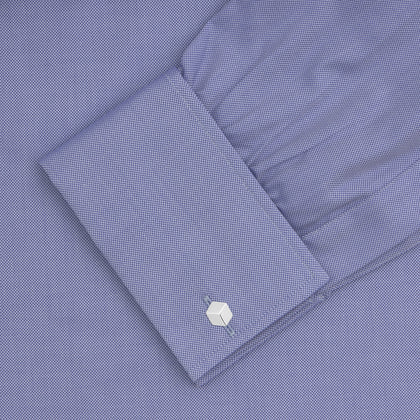 Pink Superfine Oxford Cotton Shirt with T&A Collar and Double Cuffs Image 3