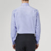 View 3 of product A Pink Superfine Oxford Cotton Shirt by Turnbull & Asser, featuring a T&A collar, double cuffs, and white buttons, is neatly folded and displayed against a plain white background.