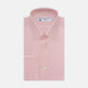 The Turnbull & Asser Pink Superfine Oxford Cotton Shirt features a T&A collar, double cuffs, and white buttons, neatly folded against a plain white background.