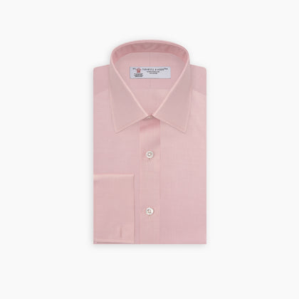 Pink Superfine Oxford Cotton Shirt with T&A Collar and Double Cuffs Image 4