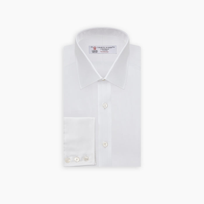 White Superfine Oxford Cotton Shirt with T&A Collar and 3-Button Cuffs Image 4