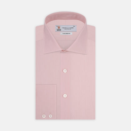 Dark Blue End-On-End Shirt with T&A Collar and 3-Button Cuffs
