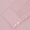 View 2 of product A neatly folded dark blue end-on-end Turnbull & Asser shirt with a T&A collar and 3-button cuffs, displayed against a plain white background. The label inside the collar is visible.