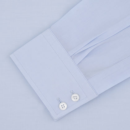 Tailored Fit Two-Fold 120 Light Blue Shirt with Kent Collar and 2-Button Cuffs Image 3