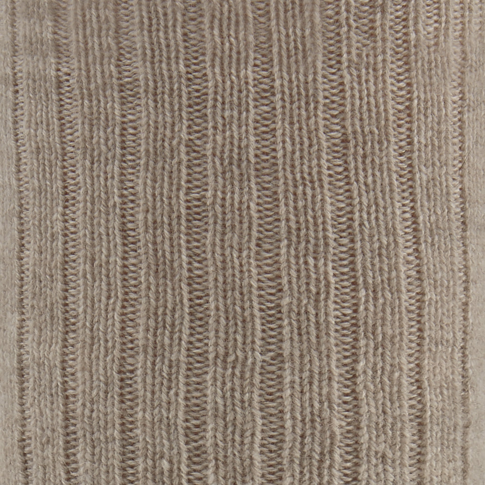 A single Turnbull & Asser Light Brown 3/4 Length Cashmere Sock is shown upright on a plain white background.