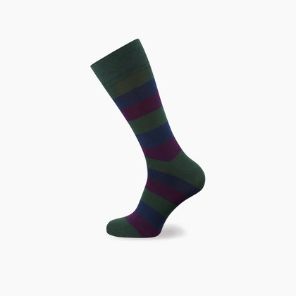 Plum, Forest Green and Navy Cotton Mix Short Socks Image 2