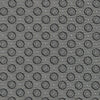 View 3 of product The Turnbull & Asser Grey Floral Spot Silk Tie, shown rolled up on a white background, features a classic black and white spot pattern.