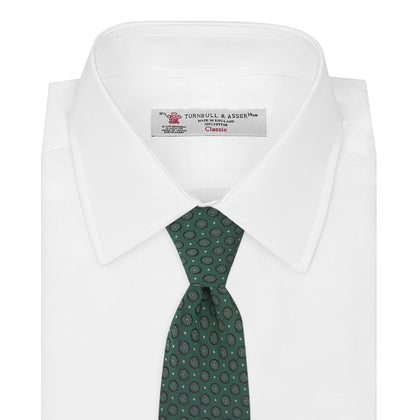 Green Floral Spot Silk Tie Image 1