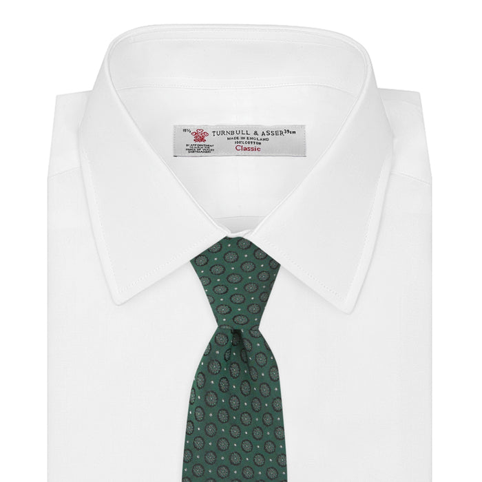 Green Floral Spot Silk Tie Image 1
